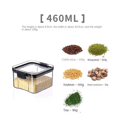 Transparent Food Storage Containers Kitchen Storage Airtight Cans Plastic Storage Boxes Stackable Food Storage Boxes